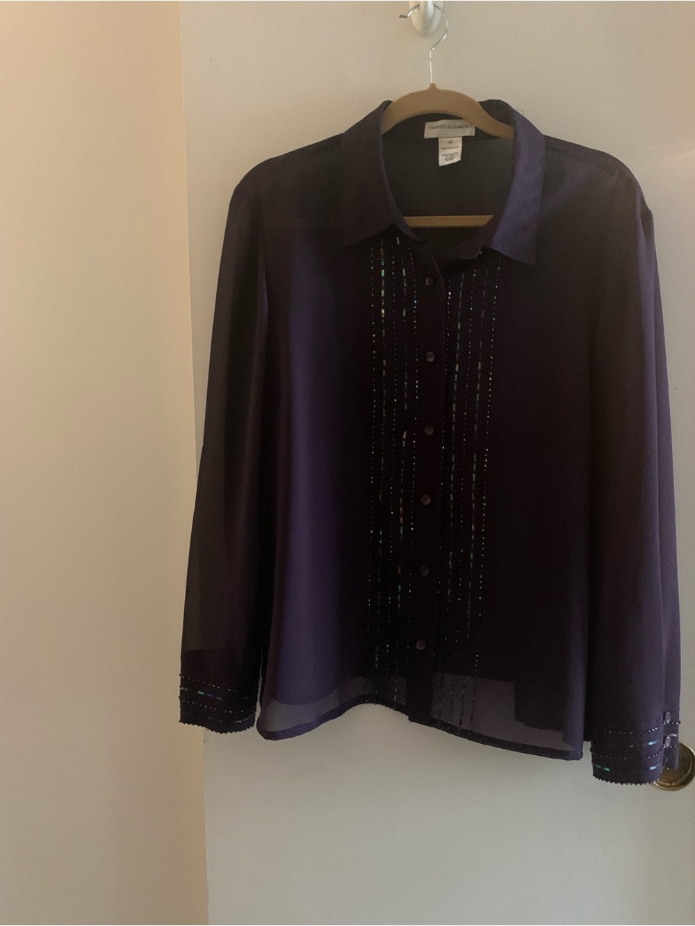 Draper's & Damon's Plum Polyester Blouse